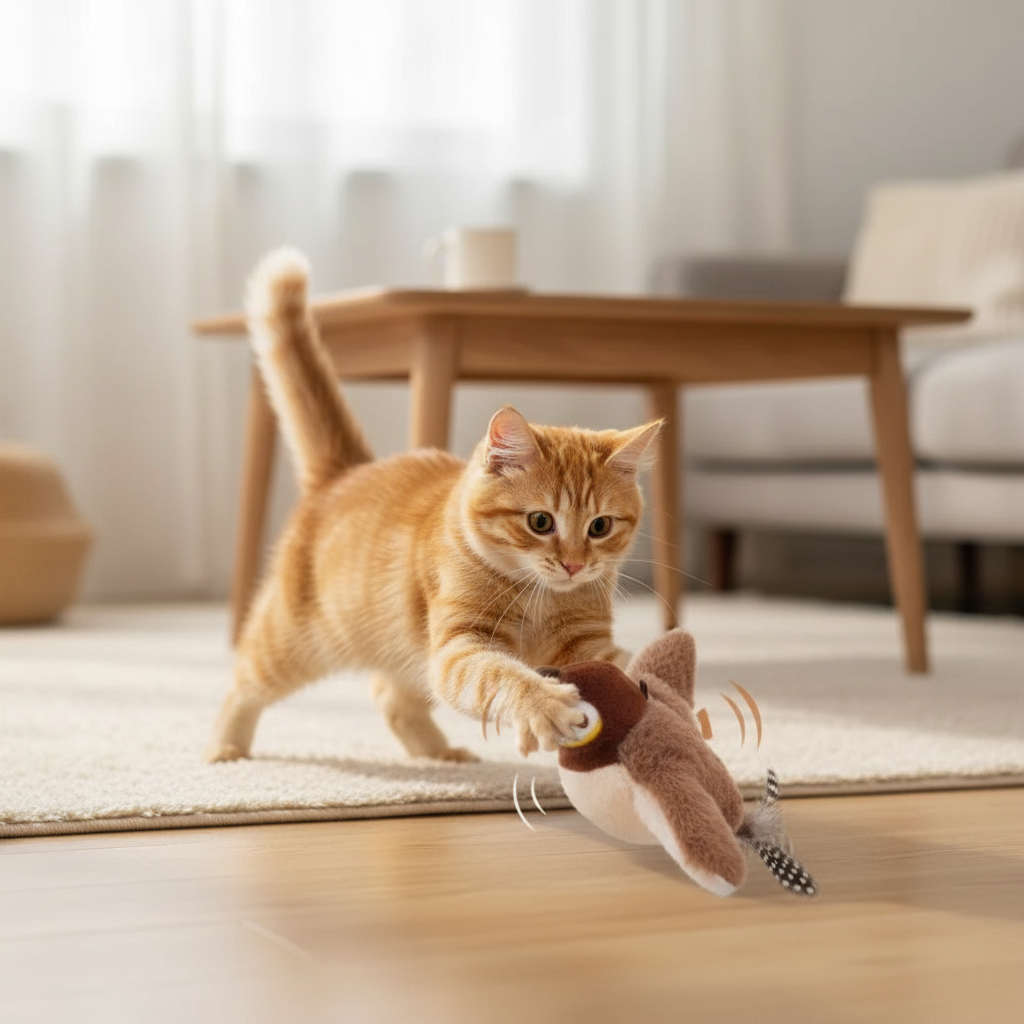 KittyCorner Chirpy - Interactive Catnip Bird Toy